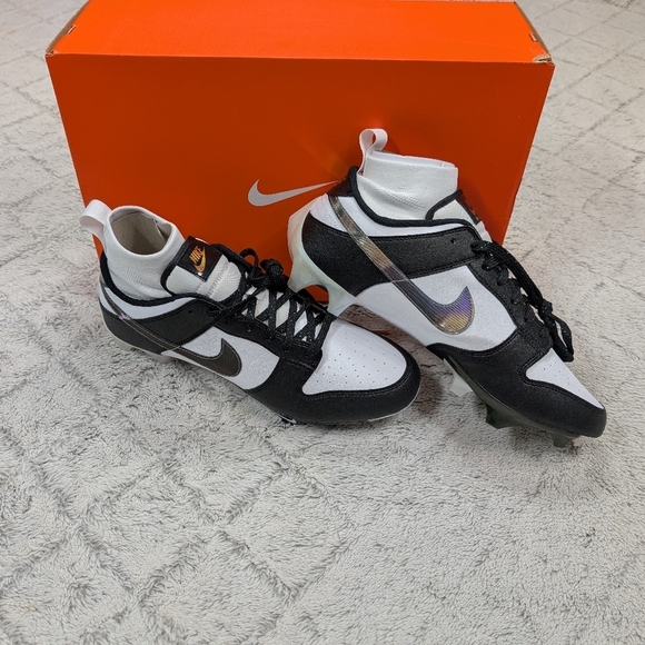 Nike Vapor Edge Dunk Football Cleats Panda Black Mens 11.5 DZ4890-001 New main image 8